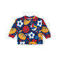 Sudadera de felpa para niño en azul marino con estampado integral de balones-Tuc Tuc