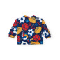 Sudadera de felpa para niño en azul marino con estampado integral de balones-Tuc Tuc
