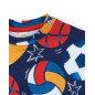 Sudadera de felpa para niño en azul marino con estampado integral de balones-Tuc Tuc