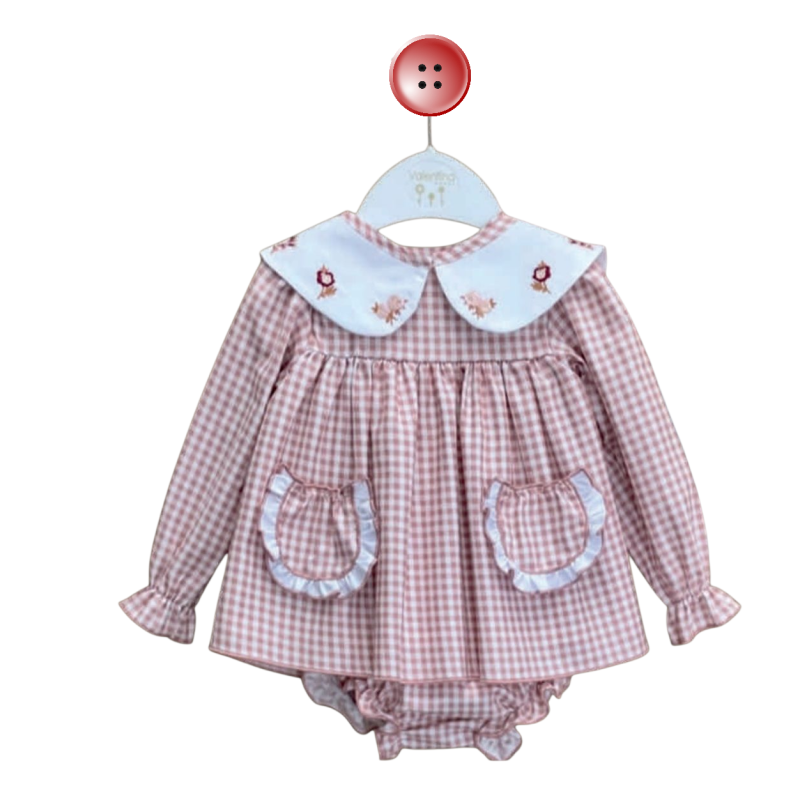 Vestido Vichy Colección Donatella Pink-Valentina