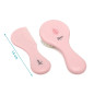 Set de peine y cepillo de cerdas naturales rosa-Kiokids