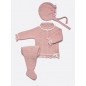 Conjunto Polaina Lin Trenzas Lazo Rosa Empolvado-Juliana