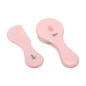 Set de peine y cepillo de cerdas naturales rosa-Kiokids