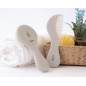 Set de peine y cepillo de cerdas naturales gris-Kiokids