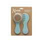 Set de peine y cepillo de cerdas naturales salvia-Kiokids