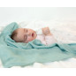 Set 2 muselinas salvia, blanco y estampado 120x120cm-Kiokids