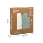 Set 2 muselinas salvia, blanco y estampado 120x120cm-Kiokids