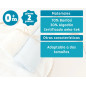 Set 2 muselinas azul, blanco y estampado 120x120cm-Kiokids