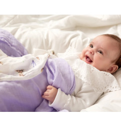 Set 2 muselinas conejitos lavanda 120x120cm-Kiokids