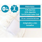 Set 2 muselinas conejitos lavanda 120x120cm-Kiokids