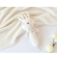 Sonajero peluche conejo 18cm-Kiokids