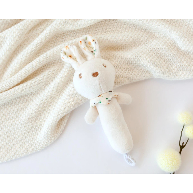 Sonajero peluche conejo 18cm-Kiokids