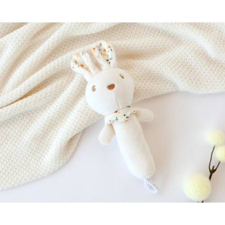 Sonajero peluche conejo 18cm-Kiokids