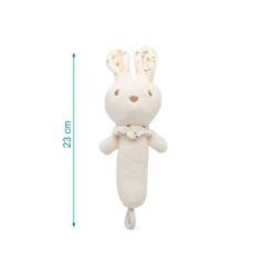 Sonajero peluche conejo 18cm-Kiokids