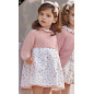 Vestido Cuerpo Ponto Tela Flores-Juliana