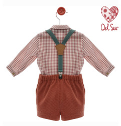 Conjunto Bebe con Tirantes " Familia Plumas"-Del Sur