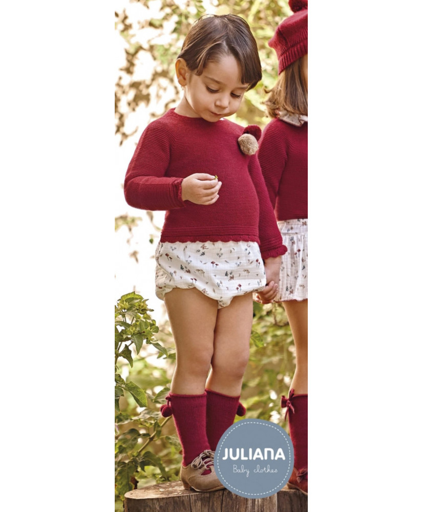 Conjunto Braga Tela Setas Dos Pompones-Juliana Conjunto Braga Tela Setas Dos Pompones-Juliana
