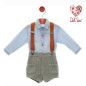 Conjunto Bebe pantalón corto con tirantes "Familia Bordados"-Del Sur