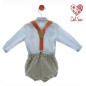 Conjunto Bebe pantalón corto con tirantes "Familia Bordados"-Del Sur