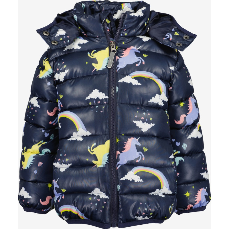 Abrigo Acolchado Unicornios Niña-Blue Seven