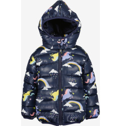 Abrigo Acolchado Unicornios Niña-Blue Seven