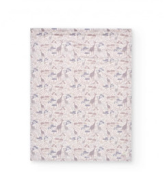 Manta de bebé con estampado de jirafas en tonos neutros-Tuc Tuc