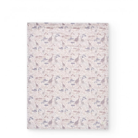 Manta de bebé con estampado de jirafas en tonos neutros-Tuc Tuc