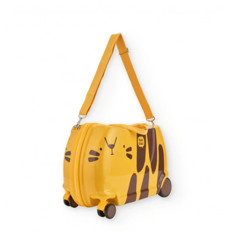 Maleta infantil rígida con diseño de tigre amarillo-Tuc Tuc Maleta infantil rígida con diseño de tigre amarillo-Tuc Tuc