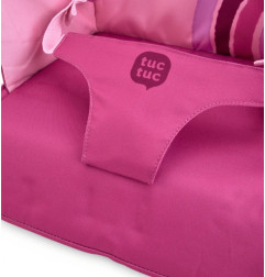 Trona portátil de viaje con diseño rosa y estrellas-Tuc Tuc