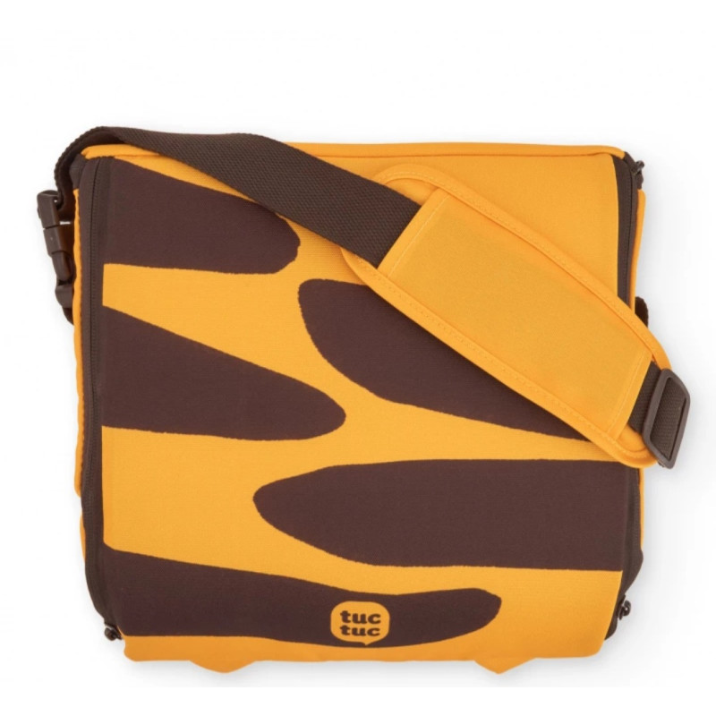 Trona portátil de viaje con diseño de tigre en tonos naranja y marrón-Tuc Tuc