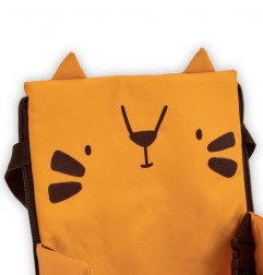 Trona portátil de viaje con diseño de tigre en tonos naranja y marrón-Tuc Tuc