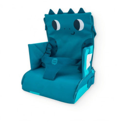 Trona portátil de viaje con diseño de dinosaurio azul-Tuc Tuc
