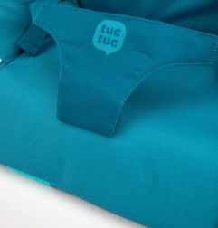 Trona portátil de viaje con diseño de dinosaurio azul-Tuc Tuc
