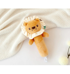 Sonajero peluche león 18cm-Kiokids