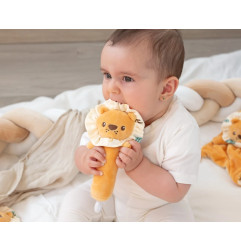 Sonajero peluche león 18cm-Kiokids