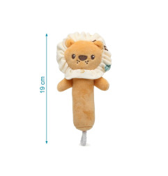 Sonajero peluche león 18cm-Kiokids