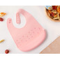 Babero silicona rosa-Kiokids