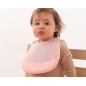 Babero silicona rosa-Kiokids