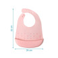 Babero silicona rosa-Kiokids