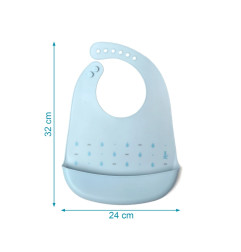 Babero silicona azul-Kiokids