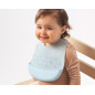 Babero silicona azul-Kiokids