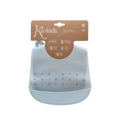 Babero silicona azul-Kiokids