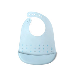 Babero silicona azul-Kiokids