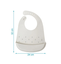 Babero silicona gris-Kiokids