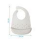 Babero silicona gris-Kiokids