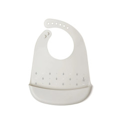 Babero silicona gris-Kiokids