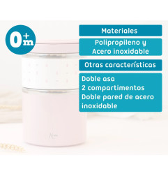 Termo 930 ml acero inoxidable rosa-Kiokids