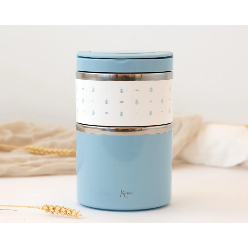 Termo 930 ml acero inoxidable azul-Kiokids