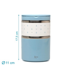 Termo 930 ml acero inoxidable azul-Kiokids