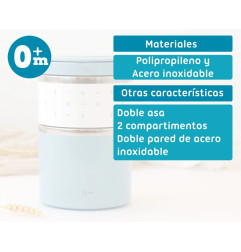 Termo 930 ml acero inoxidable azul-Kiokids